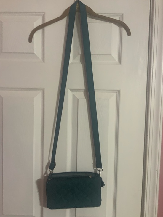 IHKWP Handbags - Teal Quilted Crossbody Bag with Adjustable Strap - Women